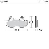 Moto Master Rear Nitro Brake Pad for Honda TRX 250 X 1986-1989