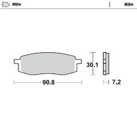 Moto Master Front Left Nitro Brake Pad for Yamaha TT 350 1986-1994