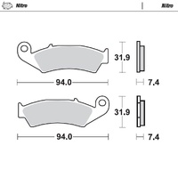 Moto Master Front Left Nitro Brake Pad for Honda XL 250 R Baja 1988-1991
