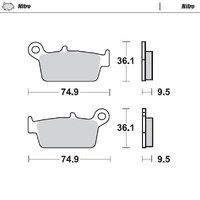 Moto Master Rear Nitro Brake Pad for Kawasaki KLX 250 SR 1998