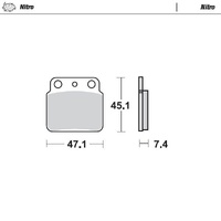 Moto Master Rear Nitro Brake Pad for Suzuki LT-R 450 2006-2011