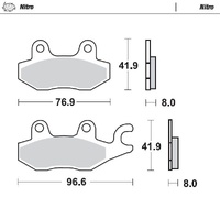 Moto Master Front Right Nitro Brake Pad for Kawasaki KRF 750 2008-2011