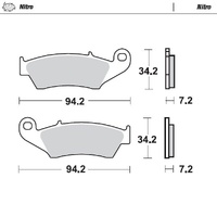 Moto Master Front Left Nitro Brake Pad for Beta RR 350 4T Racing 2015-2025