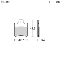 Moto Master Front Left Nitro Brake Pad for Mbk CW 50 RSP Rocket 1997-2000