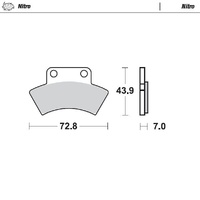 Moto Master Front Right Nitro Brake Pad for Polaris Big Boss 300 6x6 Middle Axle Brake 1994