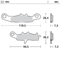 Moto Master Front Left Nitro Brake Pad for Suzuki RM 85 2005-2023