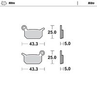 Moto Master Rear Nitro Brake Pad for KTM 50 SX 2002-2023