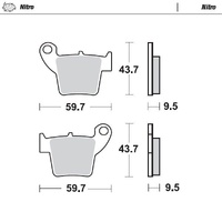 Moto Master Rear Nitro Brake Pad for Honda CRF 450 X 2005-2025