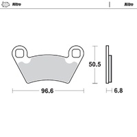 Moto Master Rear Nitro Brake Pad for Polaris RZR 4 900 2011