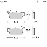 Moto Master Rear Nitro Brake Pad for Beta RR 50 Factory 2012-2015