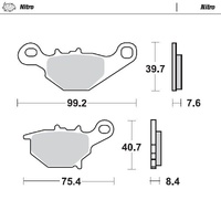 Moto Master Rear Nitro Brake Pad for Suzuki RM 85 L 2005-2023