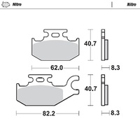 Moto Master Front Left Nitro Brake Pad for Suzuki LT-A 400 F King Quad 2008-2012