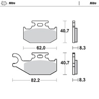 Moto Master Front Left Nitro Brake Pad for Suzuki LT-A 700 Kingquad 2005-2007