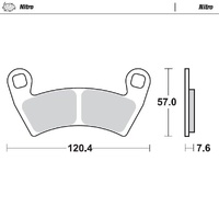 Moto Master Front Left Nitro Brake Pad for Polaris General 1000 2016-2021