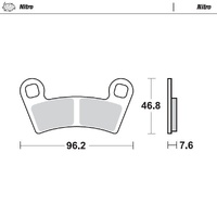 Moto Master Rear Nitro Brake Pad for Polaris Sportsman 1000 55 Inch 2020-2021