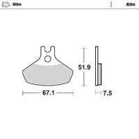 Moto Master Front Left Nitro Brake Pad for Bombardier / CAN AM DS 450 2008-2015