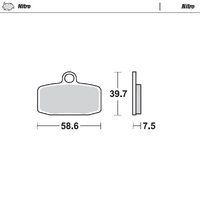Moto Master Front Left Nitro Brake Pad for GasGas TXT 250 2012