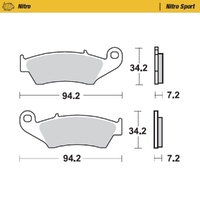 Moto Master Front Left Nitro Sport Brake Pad for Honda CRF 450 X 2005-2025