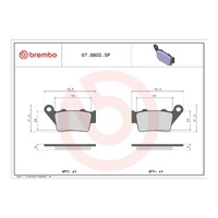 Brembo KTM 890 Duke R 2020-2023 Rear Prime Sintered Brake Pad