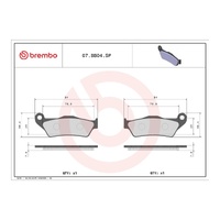 Brembo Moto Guzzi Griso 850 2V 2007-2010 Rear Prime Sintered Brake Pad