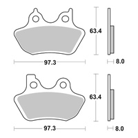 Brembo Harley Davidson FLHRS Road King Custom 2007 Front Prime Sintered Brake Pad