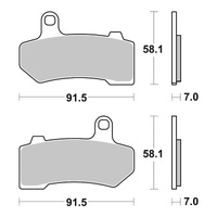 Brembo Harley Davidson FLHTCU 1803 CVO Ultra Classic Electra GL 2011-2012 Rear Prime Sintered Brake Pad