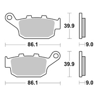 Brembo Honda CB650R E-Clutch 2025-2026 Rear Prime Sintered Brake Pad