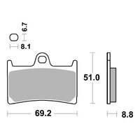 Brembo Yamaha FJR1300 2001-2005 Prime Front Sintered Brake Pad