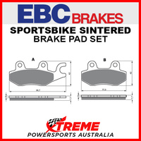 EBC Triumph 1050 Tiger SE 2010-2015 HH Sintered Rear Brake Pad FA215HH