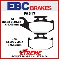 For Suzuki LT-A 500 FK2 Vision 4WD 2002 EBC Organic Carbon Rear Brake Pads, FA317TT