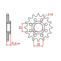 MTX 15 Tooth Front Sprocket for KTM 600 LC4 1988-1993