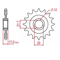 MTX 15 Tooth Front Sprocket for Honda CBR500R 2013-2018