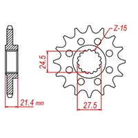 MTX 16 Tooth Front Sprocket for Aprilia Caponord 1200 Travel Pack 2015-2017