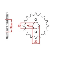 MTX 14 Tooth Front Sprocket for Yamaha YZF R15 V3.0 2019-2022