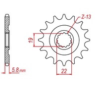 MTX 13 Tooth Front Sprocket for Husqvarna TC250 2010-2011