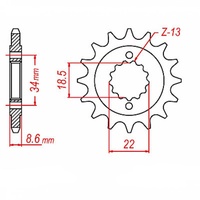 MTX 14 Tooth Front Sprocket for KTM 390 Duke 2013-2021
