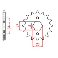 MTX 11 Tooth Front Sprocket for Suzuki GT125 1980