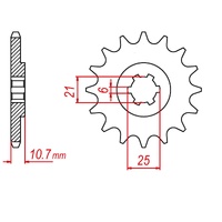 MTX 15 Tooth Front Sprocket for Honda CB750F 1978