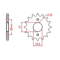 MTX 14 Tooth Front Sprocket for Honda XR50R 2000-2003