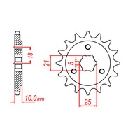 MTX 14 Tooth 520 Pitch Front Sprocket for Suzuki DR650SE 1991-2023