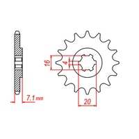 MTX 12 Tooth Front Sprocket for Kawasaki KR150 1997-1998