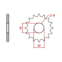 MTX 15 Tooth Front Sprocket for Suzuki DF125 1985-1986