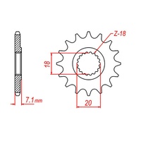 MTX 14 Tooth Front Sprocket for Suzuki RM125 1980-1987