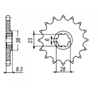 MTX 14 Tooth Front Sprocket for Suzuki RM500 1985