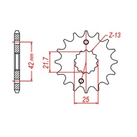 MTX 17 Tooth Front Sprocket for Kawasaki Z650L 2019-2020
