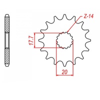 MTX 20 Tooth Front Sprocket for Yamaha XVS250 DRAGSTAR 2001-2004