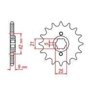 MTX 19 Tooth Front Sprocket for Yamaha XT350 1985-1999