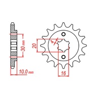 MTX 14 Tooth Front Sprocket for Cagiva 125 Mito 1 Sports 1991-1993