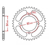 MTX 32 Tooth Rear Sprocket for Yamaha YFM125 GRIZZLY 2008-2009