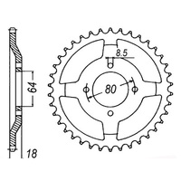 MTX 47 Tooth Rear Sprocket for Yamaha AG100 1980-2017